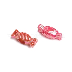 メッキアクリルビーズ  キャンディ  クリスマス  ABカラー  ミックスカラー  サイズ：約18mm長  8 mm幅  厚さ7mm  穴：5mm&nbsp;X-PPDL045Y