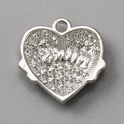 合金ラインストーンペンダント  エナメル  看護師の文字が入ったハートチャーム  サファイア  20x20x4mm  穴：2mm&nbsp;ALRI-WH0008-19B