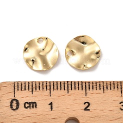 真鍮製チャーム  フラットラウンドのチャーム  カドミウムフリー＆鉛フリー  24KGP本金メッキ  10x2mm  穴：1.2mm&nbsp;KK-F907-06G