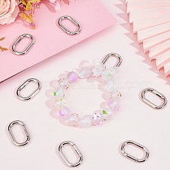 亜鉛合金スプリングゲートリング  オーバル  プラチナ  38x24x5mm  内径：28.5x15mm  約20個/箱&nbsp;FIND-SP0001-12B