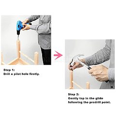 フェルトパッドネイルスタッド  家具テーブルレッグプロテクター  プラチナメッキ鉄ピン  サドルブラウン  28x8.5~9mm  ピン：2mm  50個/箱&nbsp;AJEW-PH0017-03