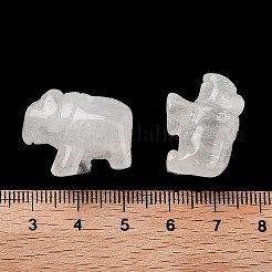 天然および合成宝石の彫刻された置物  ホームオフィスのデスクトップ装飾用  カバ  11.5~14x22~24x17~19mm&nbsp;DJEW-L023-F