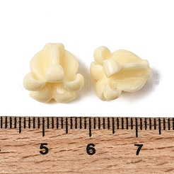合成サンゴビーズ  染め  花  シャンパンゴールド  11.5~12x11.5~12x12.5mm  穴：1.6mm&nbsp;CORA-K010-01D