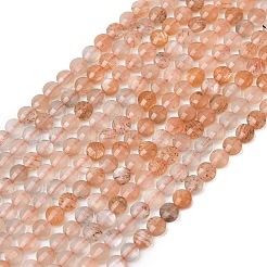 天然マルチムーンストーン ビーズ 連売り  フラットラウンド  多面カット  3.5~4x2.5mm  約100~105個/連  15.55''~15.75''（39.5~40センチメートル）&nbsp;GG-CBA9631-D07-01