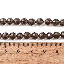 天然氷オブシディアンビーズ連売り  ラウンド  多面カット  6mm  穴：1mm  約34個/連  7.56''（19.2センチメートル）&nbsp;G-S345-6mm-38
