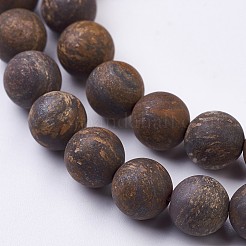 天然古銅ビーズ連売り  艶消し  ラウンド  8.5~9mm  穴：1mm  約45個/連  15.1インチ（38.5cm）&nbsp;G-J376-32-8mm