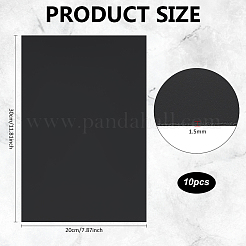 プラスチッククラフトシート  長方形  ブラック  300x200x1.5mm&nbsp;KY-WH0036-104B