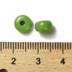 不透明アクリルカラムビーズ  黄緑  7x4mm  穴：1.8mm&nbsp;LS-SACR-B007-01E