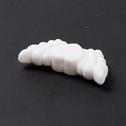 シリコーン焦点ビーズ  翼とハート  ホワイト  19x38x8mm  穴：3mm&nbsp;SIL-G003-A03
