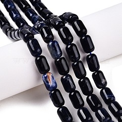天然石ソーダライトビーズ連売り  コラム  9~9.5x6~6.5mm  穴：0.9~1mm  約20~21個/連  7.28~7.6''（18.5~19センチメートル）&nbsp;G-G980-37B