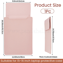 PUレザーのノートパソコンカバー  長方形  ピンク  375x280x3.6mm&nbsp;OFST-CL0001-07B
