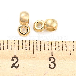 Ccb プラスチック チューブ ベイル  ループベイル  ロンデル  ゴールドカラー  7x3.5x4mm  穴：1mm  内径：2mm&nbsp;CCB-K011-04G