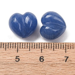 ナチュラルブルーアベンチュリンビーズ  染め＆加熱  ハート  11x12x8.5mm  穴：1mm&nbsp;G-Z156-B06
