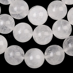 天然石クオーツクリスタルビーズ連売り  水晶  ラウンド  16~16.5mm  穴：1.6mm  約24~25個/連  15.35~15.94インチ（39~40.5cm）&nbsp;G-L648-A01-16mm