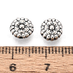 チベット風合金ビーズ  花  アンティークシルバー  7x3mm  穴：1mm  約1960個/1000g&nbsp;TIBEB-T004-12AS