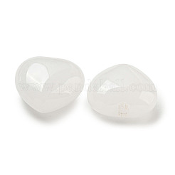 天然石ホワイトジェイドビーズ  片穴  ハート  15.5x15.5x8mm  穴：1mm&nbsp;G-P531-A41-01