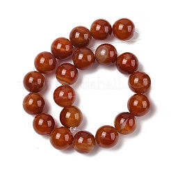 天然赤瑪瑙（染色・加熱）ビーズ連売り  ラウンド  19.5~20mm  穴：2mm  約20個/連  14.84~15''（37.7~38.1センチメートル）&nbsp;G-H087-A01-20MM