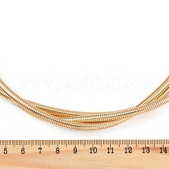 合金ラップラウンドスネークチェーン3連チョーカーネックレス（女性・男性用）  ゴールドカラー  18.11インチ（46cm）&nbsp;NJEW-C090-02G