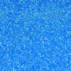 12/0 FGBグレードAラウンドガラスシードビーズ  透明色  ライトスカイブルー  12/0  2x1.5mm  穴：0.8mm  約30000個/袋&nbsp;SEED-Q006-F17
