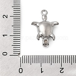 304ステンレススチールとABSプラスチック製のパールペンダント  カメ  ステンレス鋼色  19.5x14x8.5mm  穴：1.5mm&nbsp;STAS-G369-04P-01