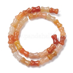 天然石レッドアベンチュリンビーズ連売り  竹の形  12~13x8~8.5mm  穴：1.3mm  約30個/連  14.49~14.76インチ（36.8~37.5cm）&nbsp;G-C102-A02-01