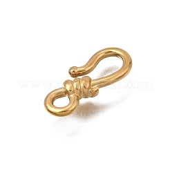 304ステンレススチールフック留め具  18KGP本金メッキ  16.5x7.5x3mm  穴：2.5mm&nbsp;SA-CBACB61-18G