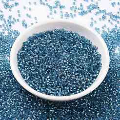 シリンダーシードビーズ  銀並ぶ  丸い穴  均一サイズ  スチールブルー  2x1.5mm  穴：0.8mm  約888個/10g&nbsp;X-SEED-H001-G13