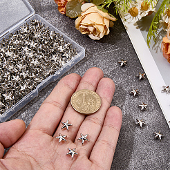 合金リベット400個  スター  プラチナ  9.5x10x5.5mm&nbsp;FIND-SP0004-71