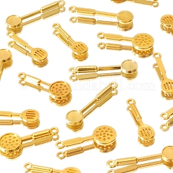 キッチン用品合金ミニモデル  マイクロランドスケープドールハウスアクセサリー  小道具の装飾のふりをする  ゴールドカラー  18x5mm&nbsp;PW-WGB569A-01