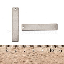 ステンレスペンダント201個  長方形のチャーム  変色防止  ステンレス鋼色  42x8x0.80mm  穴：1.60mm&nbsp;STAS-S158-02P
