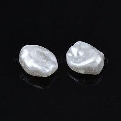 ABSプラスチックパール調ビーズ  オーバル  乳白色  10.5x13x6mm  穴：1.2mm  約1280個/500g&nbsp;KY-T023-024