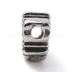 304ステンレススチール製手動研磨ビーズ  蜂  アンティークシルバー  7x10x4mm  穴：1.6mm&nbsp;STAS-G276-25AS
