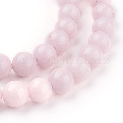 天然石馬山ジェイドビーズ連売り  染め  ラウンド  ピンク  8mm  穴：1.2mm  約51個/連  16インチ&nbsp;LS-DJAD-8D-02