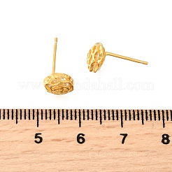 ローズ 925 スターリングシルバー マイクロパヴェ クリアキュービックジルコニア スタッドピアス  ゴールドカラー  7.5x7.5mm&nbsp;EJEW-S271-01G