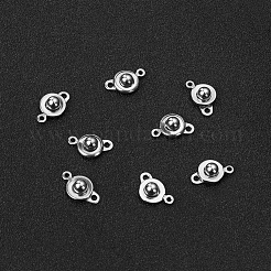 201ステンレススチールスナップ留め具20個  銀  15x9x5mm  穴：1.5~1.8mm&nbsp;STAS-GO0001-18S