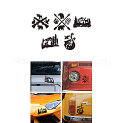 プラスチック反射ビニール車ステッカー  車の装飾用の防水デカール  混合図形  148x155mm&nbsp;STIC-WH0036-002