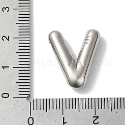 変色しない304ステンレススチールペンダント  レターチャーム  V字  19x16x5mm  穴：2mm&nbsp;STAS-Z063-01P-V