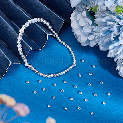 60 個 925 スターリングシルバービーズ  ラウンド  銀  2.5x2mm  穴：1mm&nbsp;STER-AR0001-20