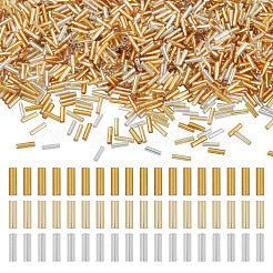 3300色メッキガラスラッパビーズ3個  メタリックカラー  ミックスカラー  6~7x2mm  穴：1mm  約1100PCS /カラー&nbsp;SEED-TA0001-56
