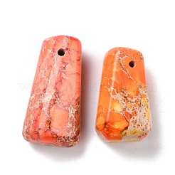 ナチュラルインペリアルジャスパーペンダント  染め  台形  22~24x8~12x7~9mm  穴：1.2mm&nbsp;G-P460-01