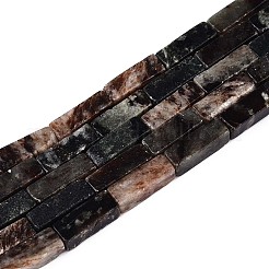 天然な黒雲母ビーズ連売り  直方体の  13~13.5x4~5x4~5mm  穴：1~1.2mm  約30個/連  15.16~15.35'''（38.5~39センチメートル）&nbsp;G-T141-103