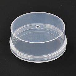 Ppプラスチック収納ボックス  シャムカバー付きラウンド  店の化粧用  6.7x6.5x6x2.6cm&nbsp;CON-M001-01-1