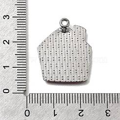 合金エナメルチャーム  プラチナ  クリスマスシリーズ  パンダ  ハウス  25.5x21x1.5mm  穴：1.6mm&nbsp;FIND-Z094-02P-01