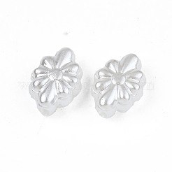 ABSプラスチックパール調ビーズ  花  乳白色  11.5x8.5x5mm  穴：1.6mm  約1790個/500g&nbsp;OACR-N008-143