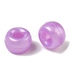 真珠色のプラスチックビーズ  バレル  ライラック  9x6mm  穴：3.8mm  約1900個/500g&nbsp;KY-T025-01-D10
