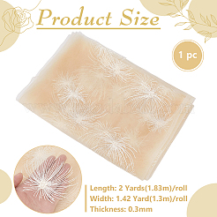 2ヤードの花火柄ポリエステルガーゼ生地  ステージショーの衣装装飾用  桃パフ  1300x0.3mm&nbsp;DIY-WH0308-944C