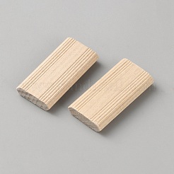 木製溝付きノックピン  長方形  バリーウッド  40.5x20.5x6.5mm  100個/セット&nbsp;AJEW-WH0596-357B