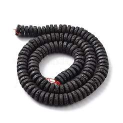 天然溶岩岩ビーズ連売り  艶消し  ヒシビーズ  ディスク  8x3mm  穴：1mm  約125個/連  15.75''（40センチメートル）&nbsp;G-H303-C10