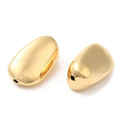 真鍮ビーズ  カドミウムフリー＆鉛フリー  豆  24KGP本金メッキ  18x10.5x9mm  穴：1.6mm&nbsp;KK-M250-02G