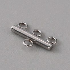 201 ステンレス シャンデリア コンポーネント リンク  ステンレス鋼色  9x15x2.5mm  穴：2mm&nbsp;STAS-WH0043-06B-P-1